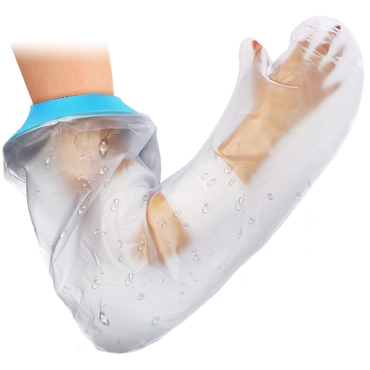 Cast Covers for Shower Arm Adult Waterproof Long full Protector Cover Soft Comfortable Watertight Seal to Keep Wounds Dry Bath Bandage Broken Hand,Wrist,Finger,Elbow Reusable Durable