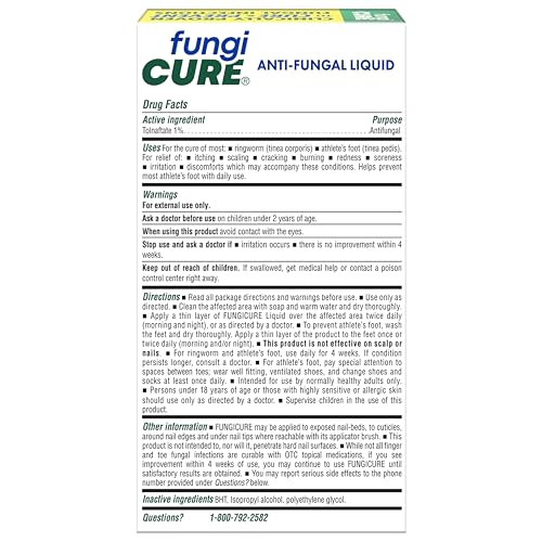 FUNGICURE Anti-Fungal Liquid - Kills 6 Types of Fungus - Clinically Proven - 1 fl oz