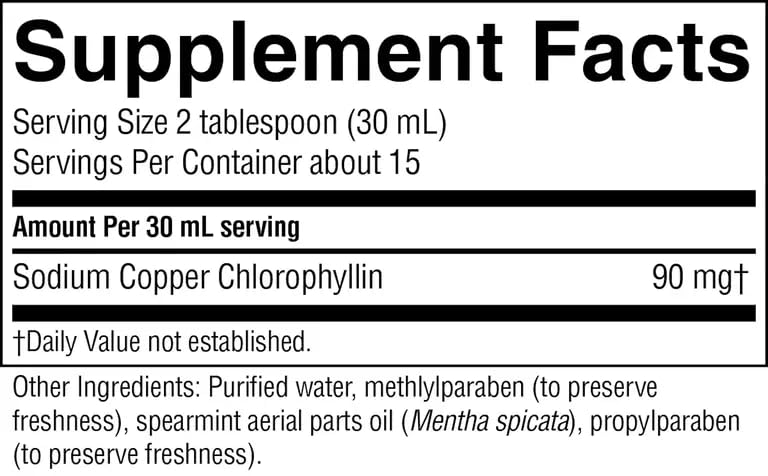 Nature's Sunshine Liquid Chlorophyll - Immunity Support, Detox & Cleanse, Chlorophyll Liquid Drops with Spearmint Oil, Natural Energy Boost, Internal Deodorant - 16 Fl Oz