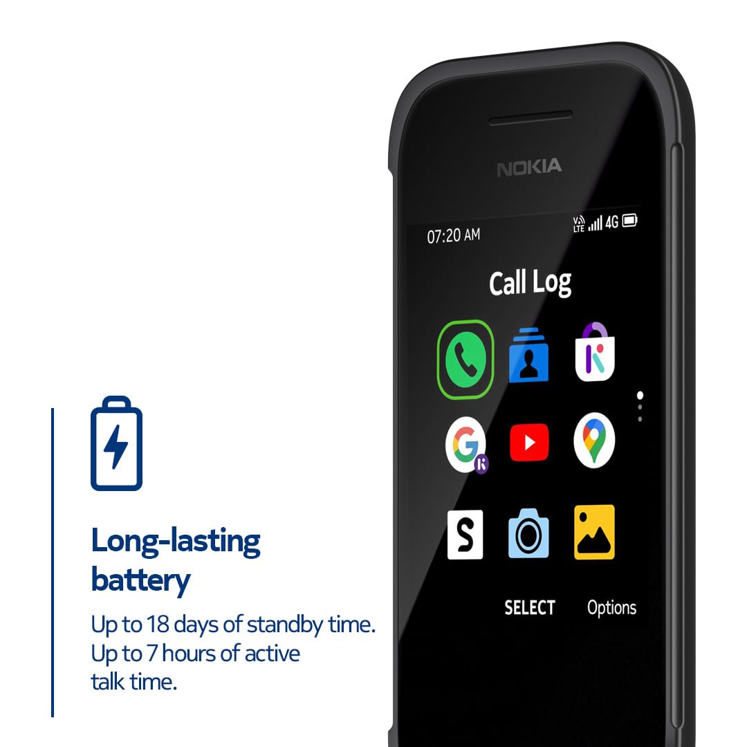 Nokia 2780 Flip | Unlocked | Universally Compatible with All Mobile Carriers | Black
