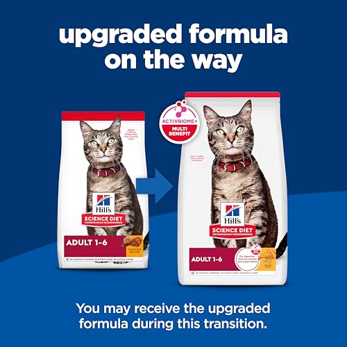 Hill's Science Diet Adult 1-6, Adult 1-6 Premium Nutrition, Dry Cat Food, Chicken Recipe, 4 lb Bag