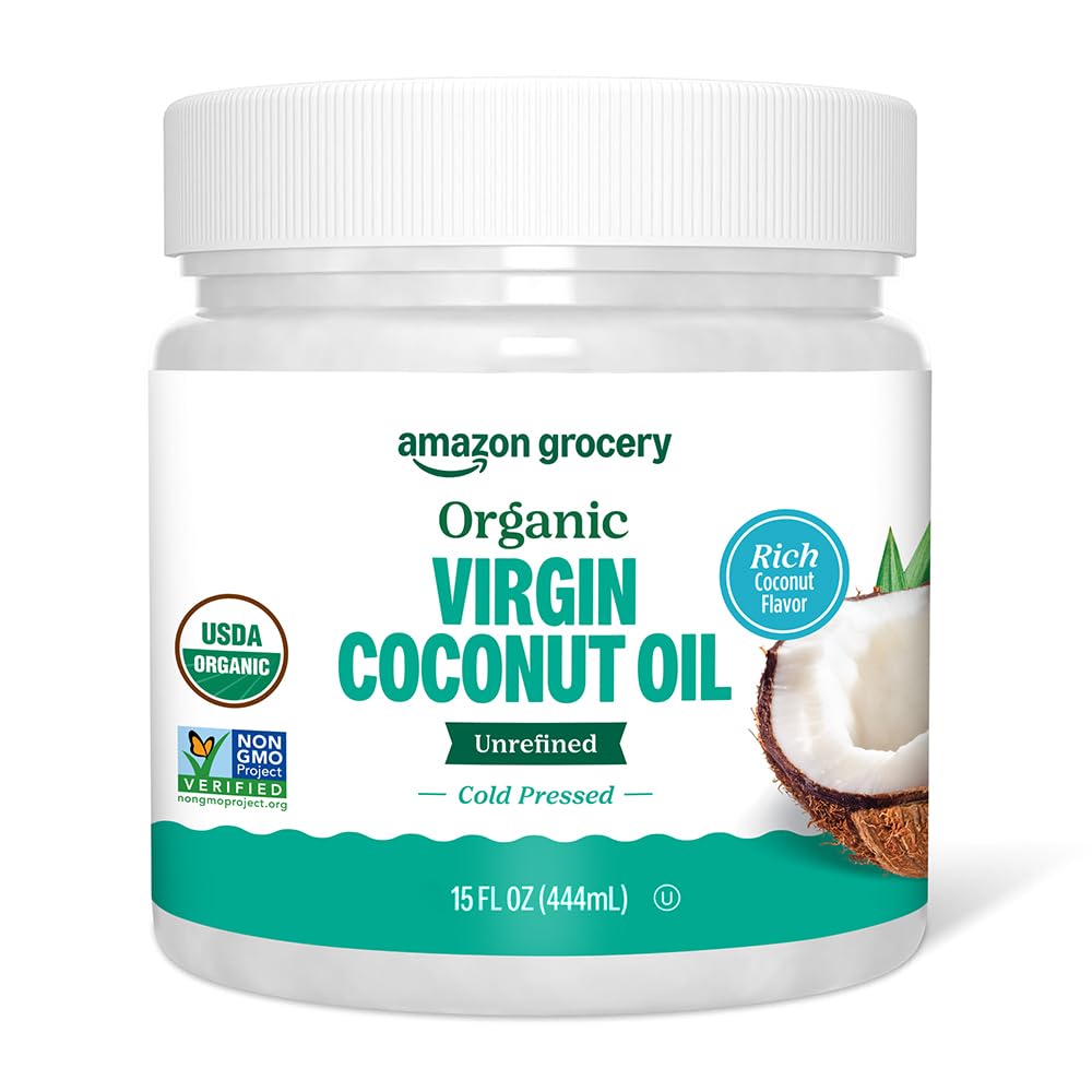 Amazon Grocery, Bio-Kokosöl nativ, 15 Fl Oz (zuvor Amazon Fresh, Verpackung kann abweichen)