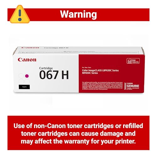 Canon Genuine 067 Magenta Toner Cartridge High Capacity Compatible with LBP633Cdw, LBP632Cdw, MF652Cdw, MF653Cdw, MF654Cdw, MF656Cdw