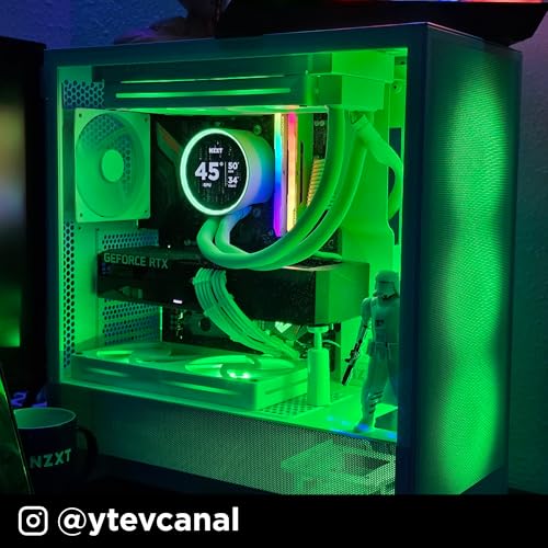 NZXT H5 Flow 2024 - Compact ATX Mid-Tower PC Gaming Case - High Airflow - 2 x 120mm Fans Included - 360mm Front & 240mm Top Radiator Support - Cable Management System - Tempered Glass - Black