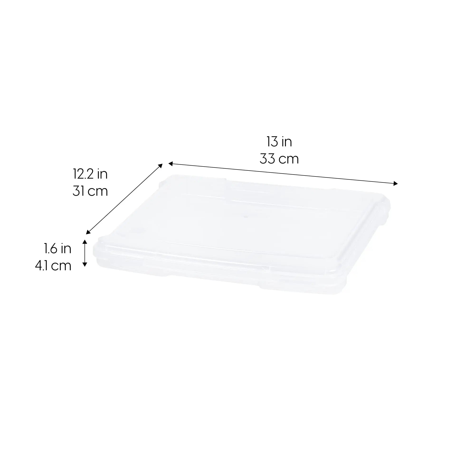 IRIS USA Board Game Storage Craft Organizer Box with Snap-Tight Latch Lid, 10-Pack Portable Plastic Case Bin for Puzzles, Magazines, Hobbies, Art Supplies, Fits 8.5" x 11" & A4 Papers, Slim, Clear