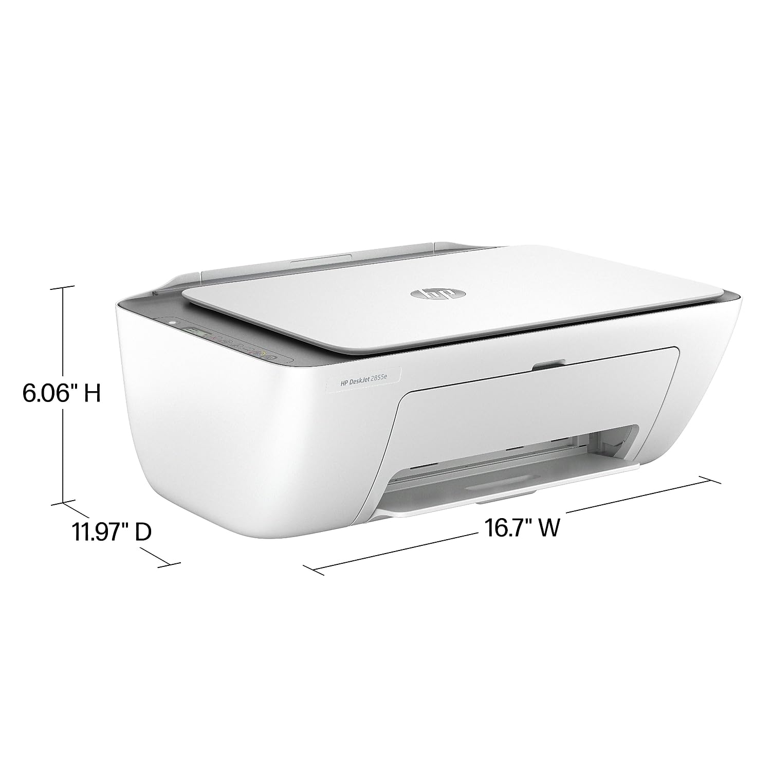 HP DeskJet 2855e Wireless All-in-One Color Inkjet Printer, Scanner, Copier, Best-for-home, 3 months of Instant Ink included, Single-band Wi-Fi connectivity (588S5A)