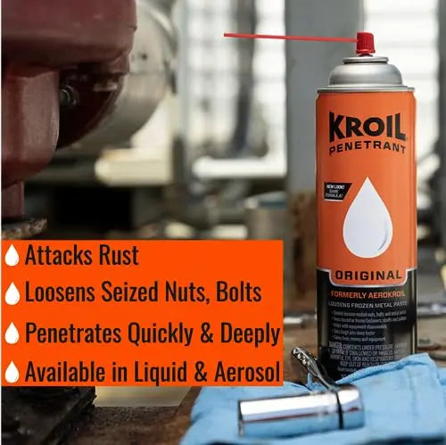 Kroil Original Penetrating Oil (Aerosol Spray-10oz Can-Single) | Penetrant for Rusted Bolts, Metal, Hinges, Chains, Moving Parts | Rust, Corrosion Inhibitor (KS102)