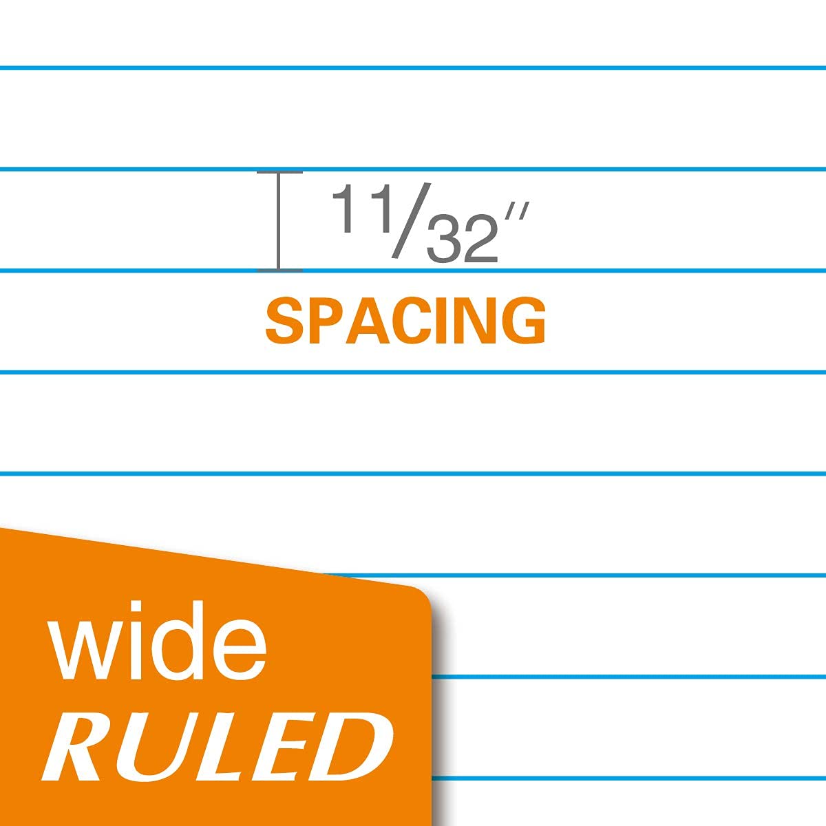 KAISA Filler Paper Loose Leaf Paper, Wide Ruled Paper, 8"x10-1/2", 3-Hole Punched Binder Paper For 3-Ring Binders,150 Sheets/pack 3Pack, F15001W