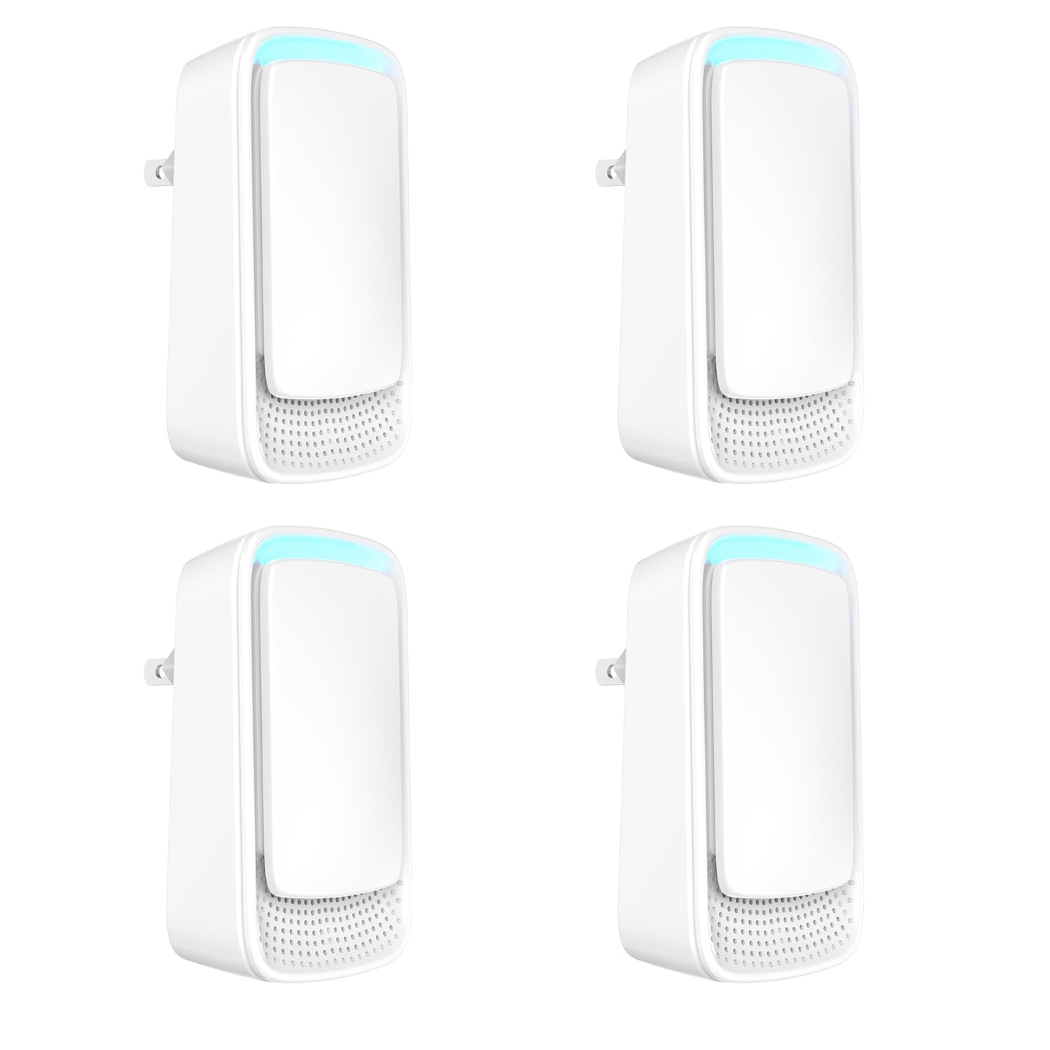Plug In Air Ionizers - Negative Ion Technology Air Purifier - Quiet Operation Air Freshener for Home, Bedroom, Office, Garage Room - Portable Air Purifiers Odor,Pets Smell - Air Cleaner White (4 Pack)