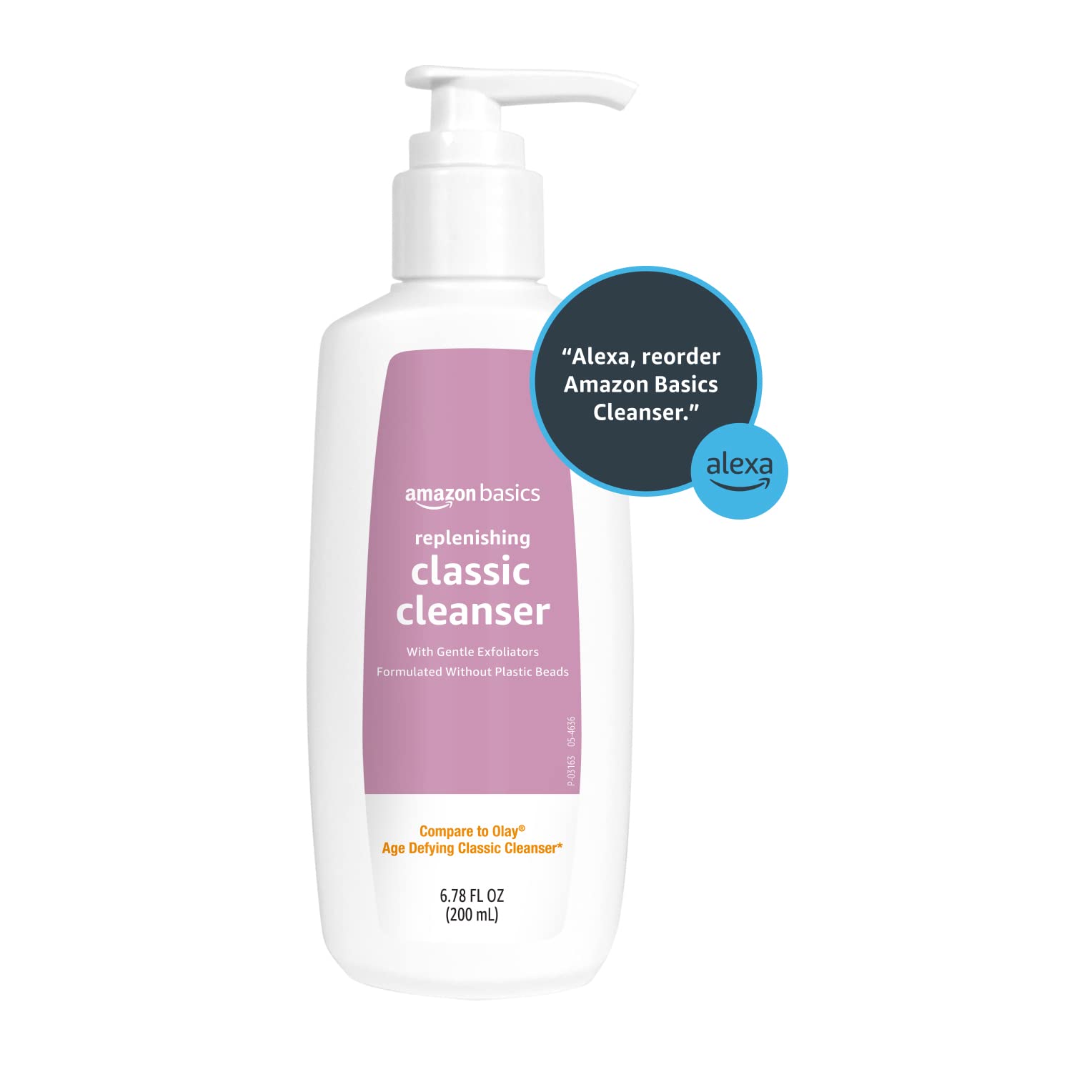Amazon Basics Replenishing Cleanser Exfoliating Face Wash, Unscented, 6.78 fl oz (Pack of 1)