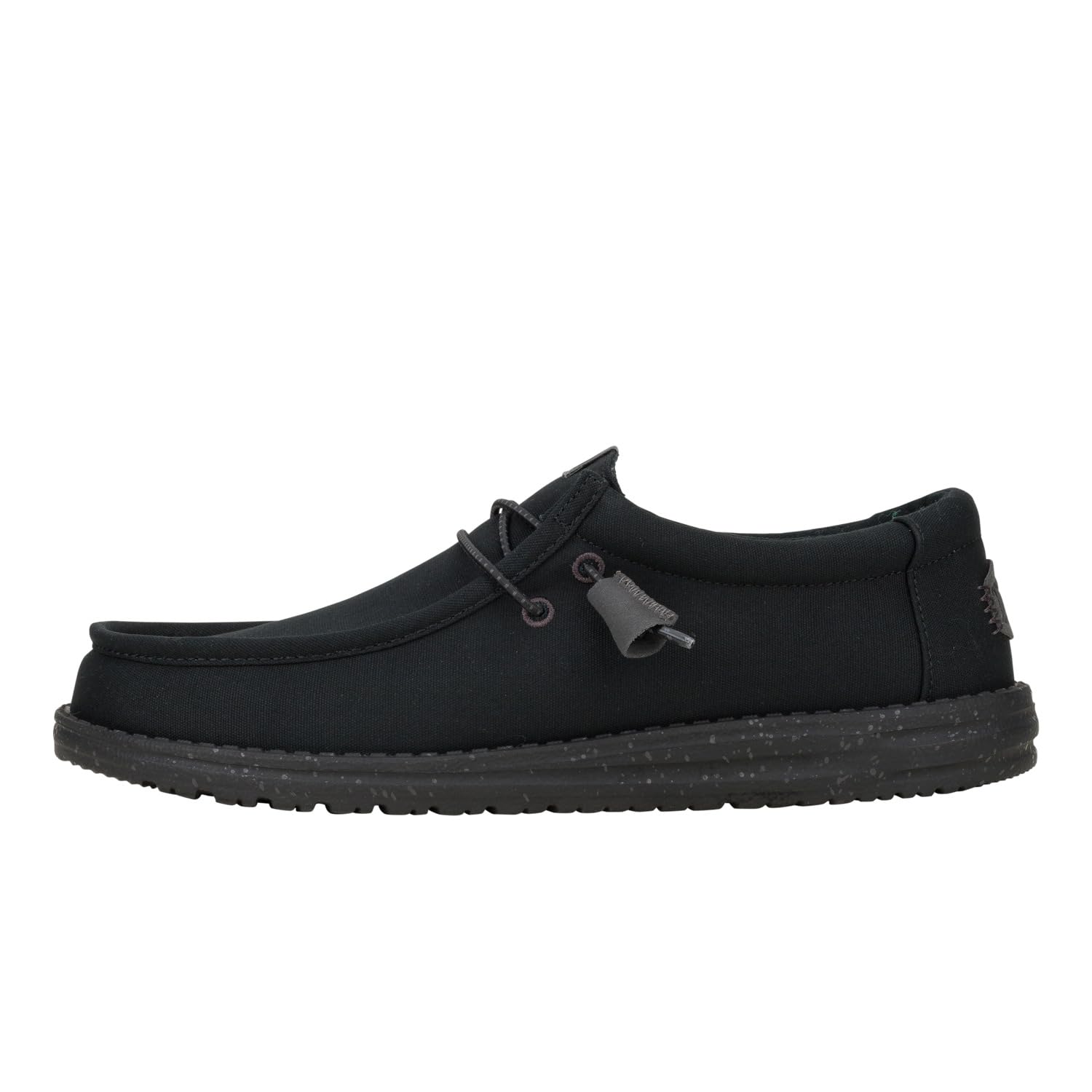 HEYDUDE Wally Canvas Mono Black/Clay Size 11, Men's Shoes, Slip-on Loafers, Comfortable & Light-Weight