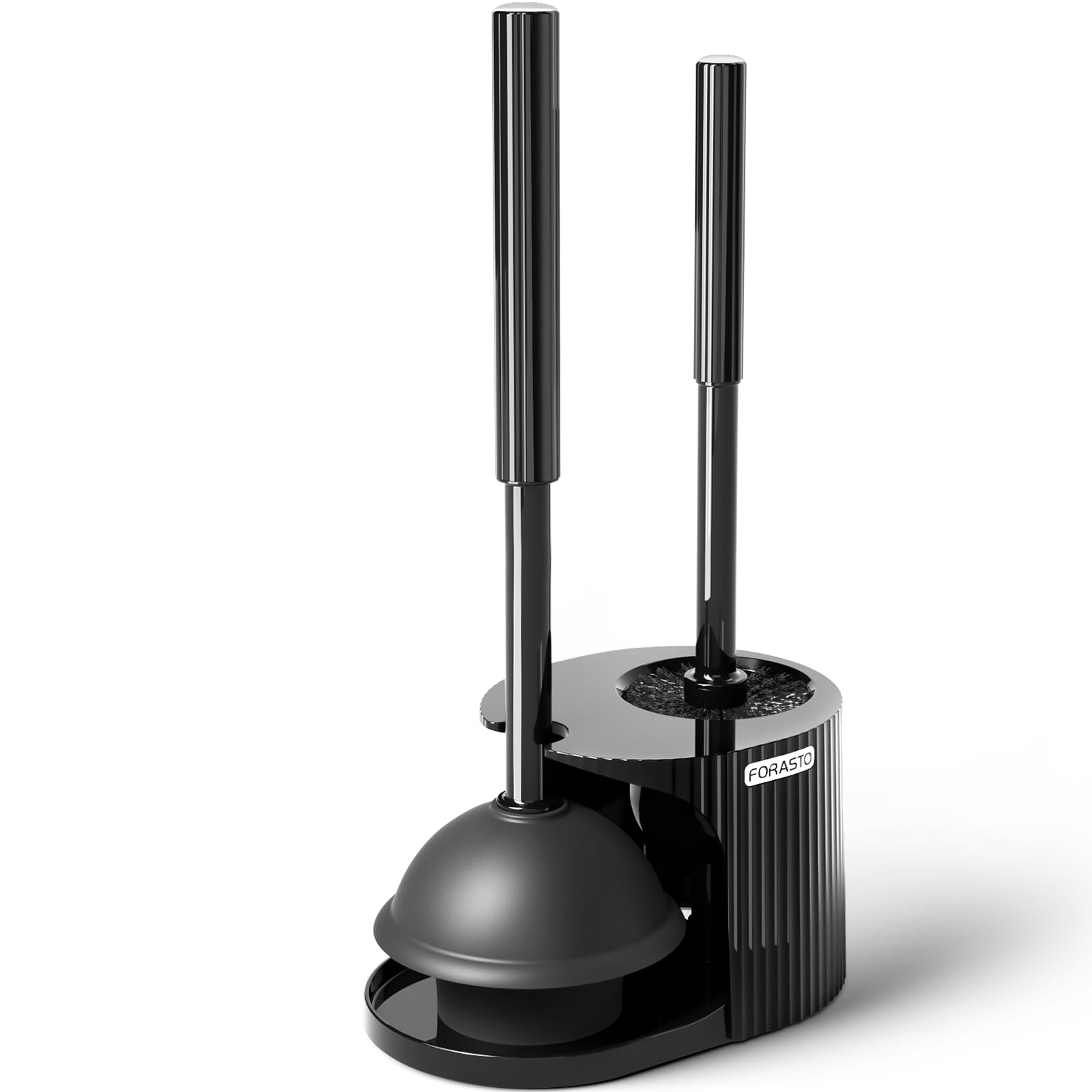 FORASTO 2 in 1 Toilet Plunger and Brush Set,Extended Handle Plunger,Toilet Bowl Brush Plunger Set,Bathroom Cleaning Tools ,Toilet Brush Plunger Combo,Cleaning Brush,Bathroom Cleaning Supplies