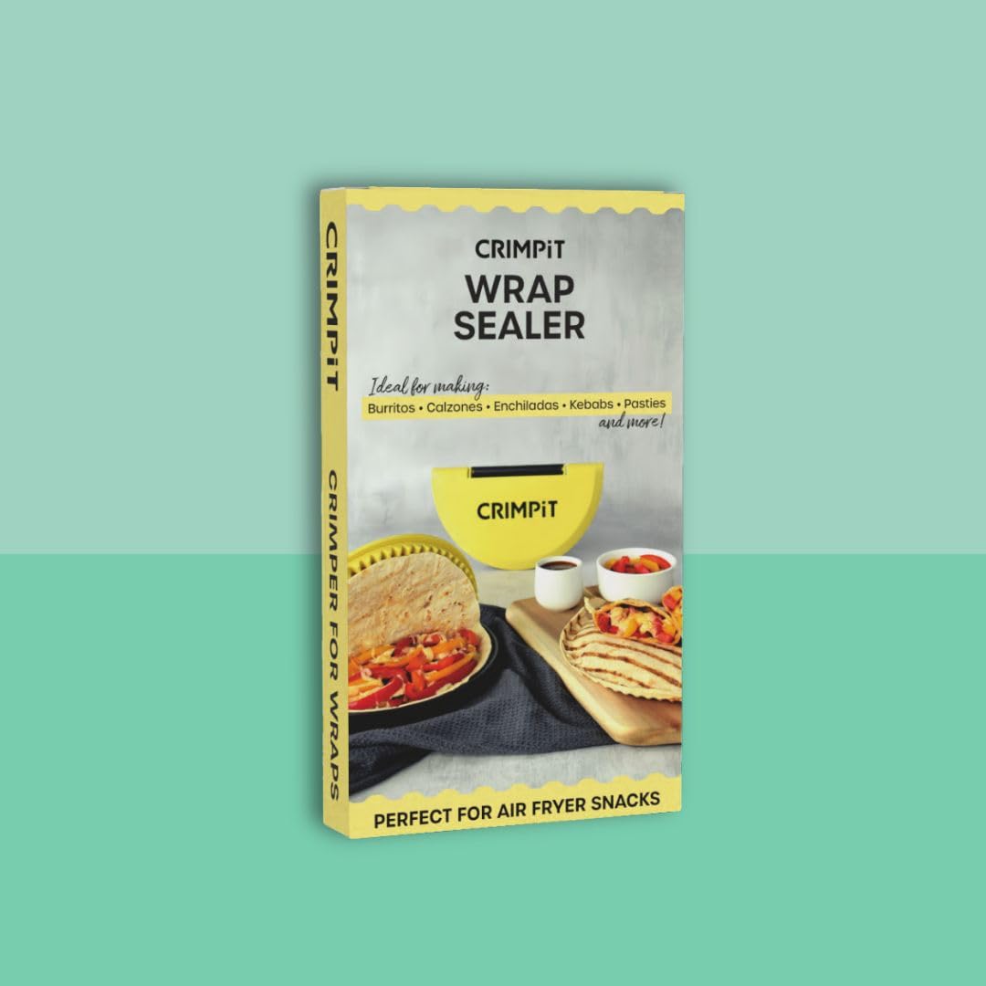 CRIMPiT Large Tortilla Sealer - For 10-12” Flour Tortillas | Make Sealed Tacos, Quesadillas, Burritos & More | Mess-Free Meals in Seconds | BPA-Free, Dishwasher Safe | Made in UK & USA