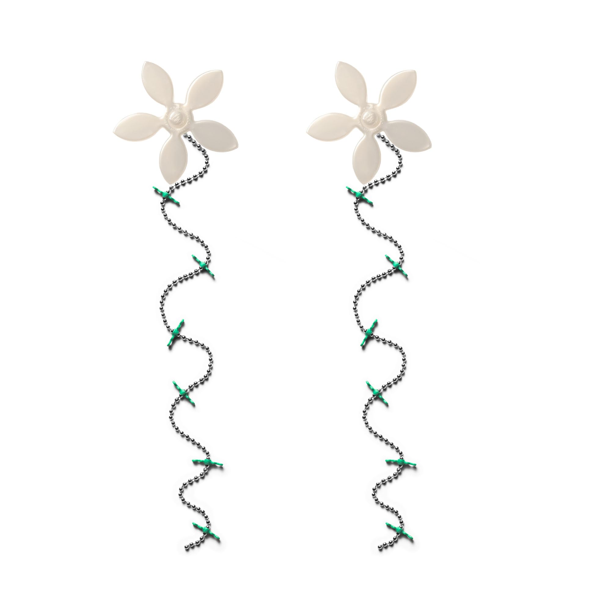 DrainWig Shower Drain Hair Catcher - Disposable White Flower (2-Pack) - No-Touch Hair Removal for Flat Shower Drains - As Seen on Shark Tank