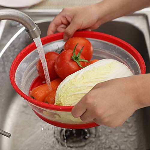 Pack of 2 Collapsible Microwave Food Cover, Splatter Guard,Vented Microwave Lid for Food,10.5inch, BPA free TPR, Dishwasher safe