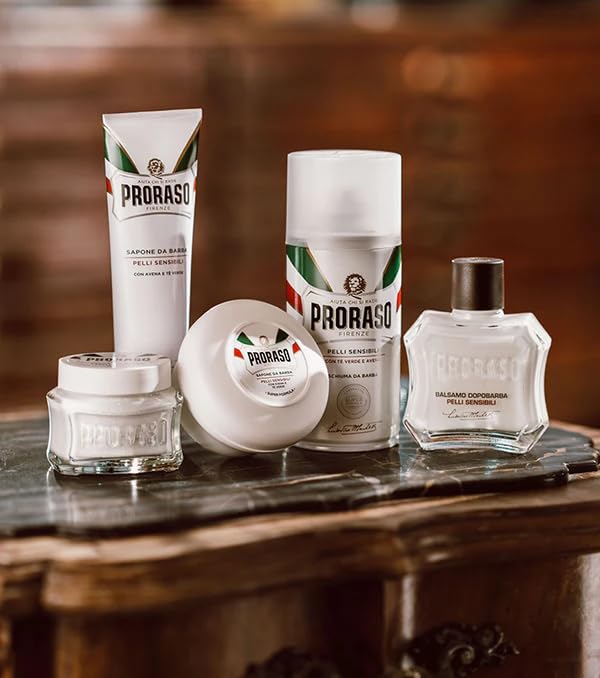 Proraso After Shave Balm for Men, Sensitive Skin Moisturizer with Oatmeal and Green Tea, 3.4 Fl Oz (Pack of 1)
