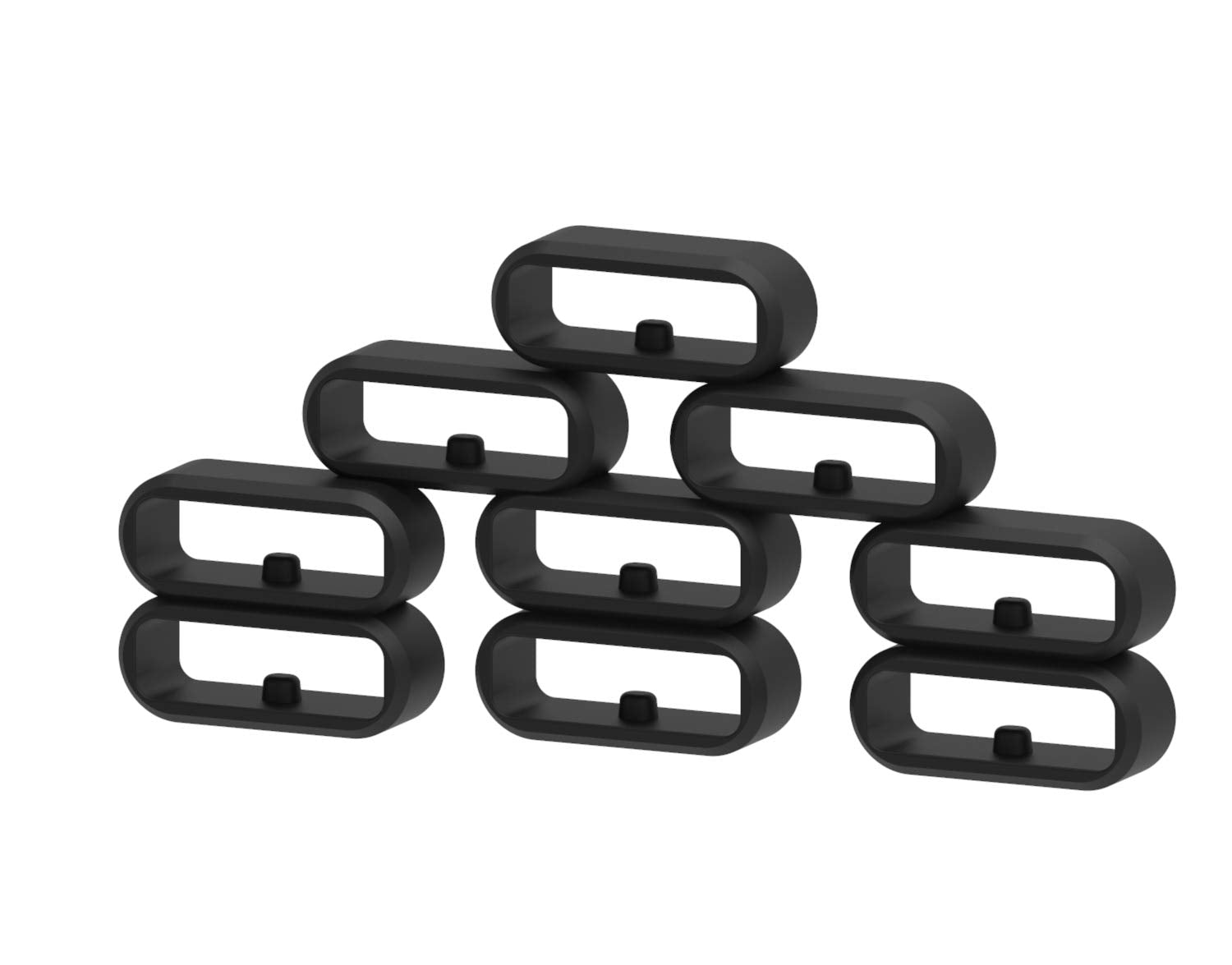 6-Pack Fastener Rings Compatible with Garmin Vivoactive 6 5 3/Forerunner 645 245 45 55 165/Venu Sq Sq2/Vivomove/Fenix 7S 6S 5S Band Keeper, Silicone Replacement Watch Band Loop/Holder/Clips