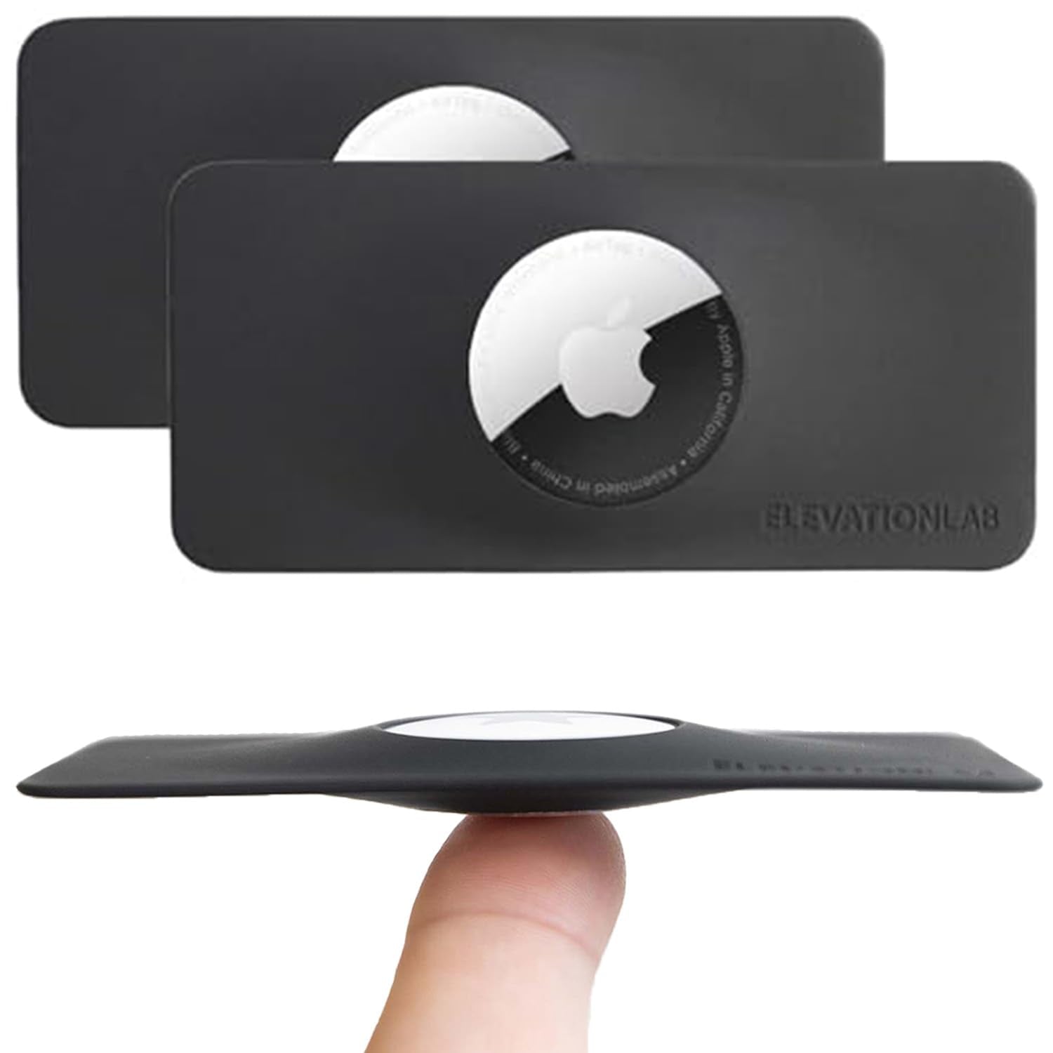 AirTag Wallet Holder (2 Pack) - TagVault - The Best Way to Keep AirTag in Your Wallet | Ultra-Thin, Flexible, Stays Hidden, Patent Pending | Elevation Lab