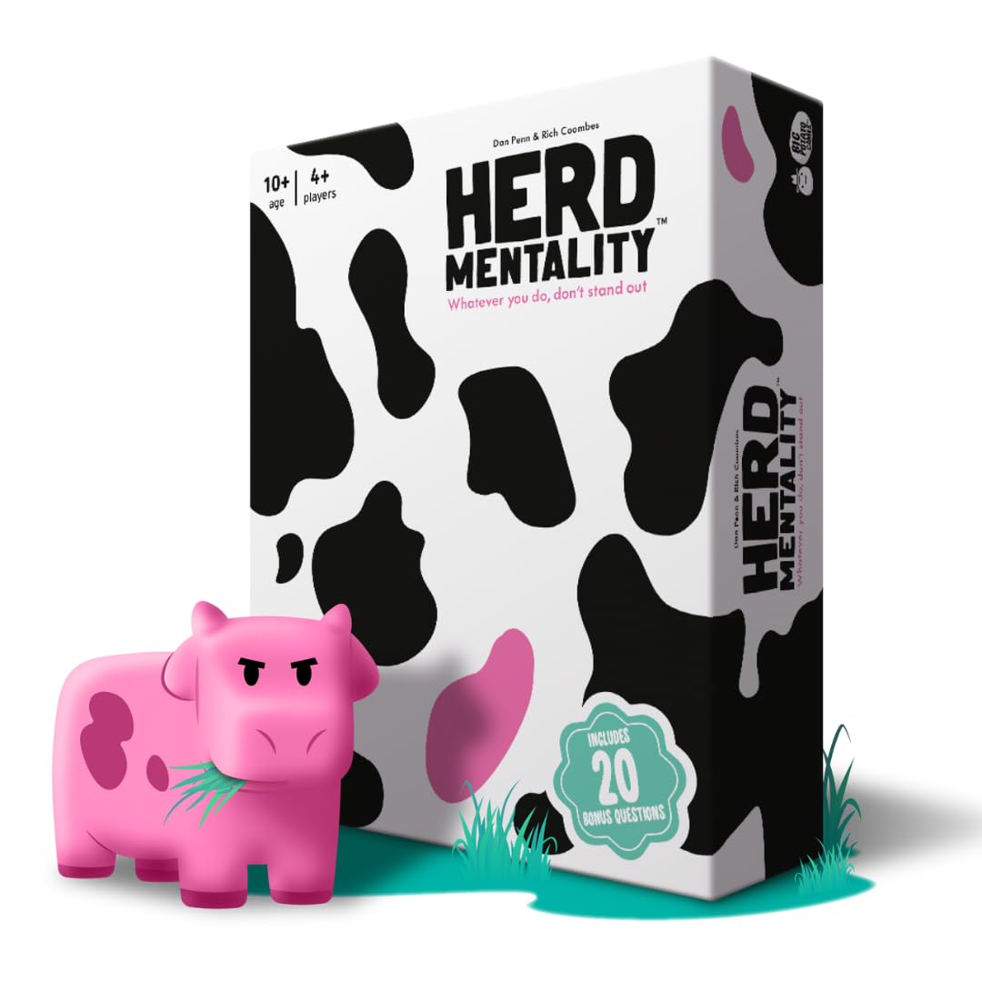 Big Potato Herd Mentality: Udderly Hilarious Board Game for Group Fun | Easy Setup & Play | The Perfect Party Game for 4-20 Players | Includes 20 Extra Exclusive Question Cards