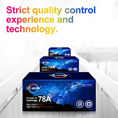 Uniwork 78A Black Toner Cartridges (2-Pack)-Compatible Toner Replacement for HP 78A CE278A Toner Cartridges Works with HP Laserjet Pro P1566, P1606 Series, HP Laserjet Pro MFP M1536 Series | CE278A