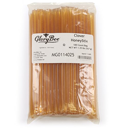 GloryBee 100 Piece Honey Stix Bag, Clover Blossom, 1.20 Pound
