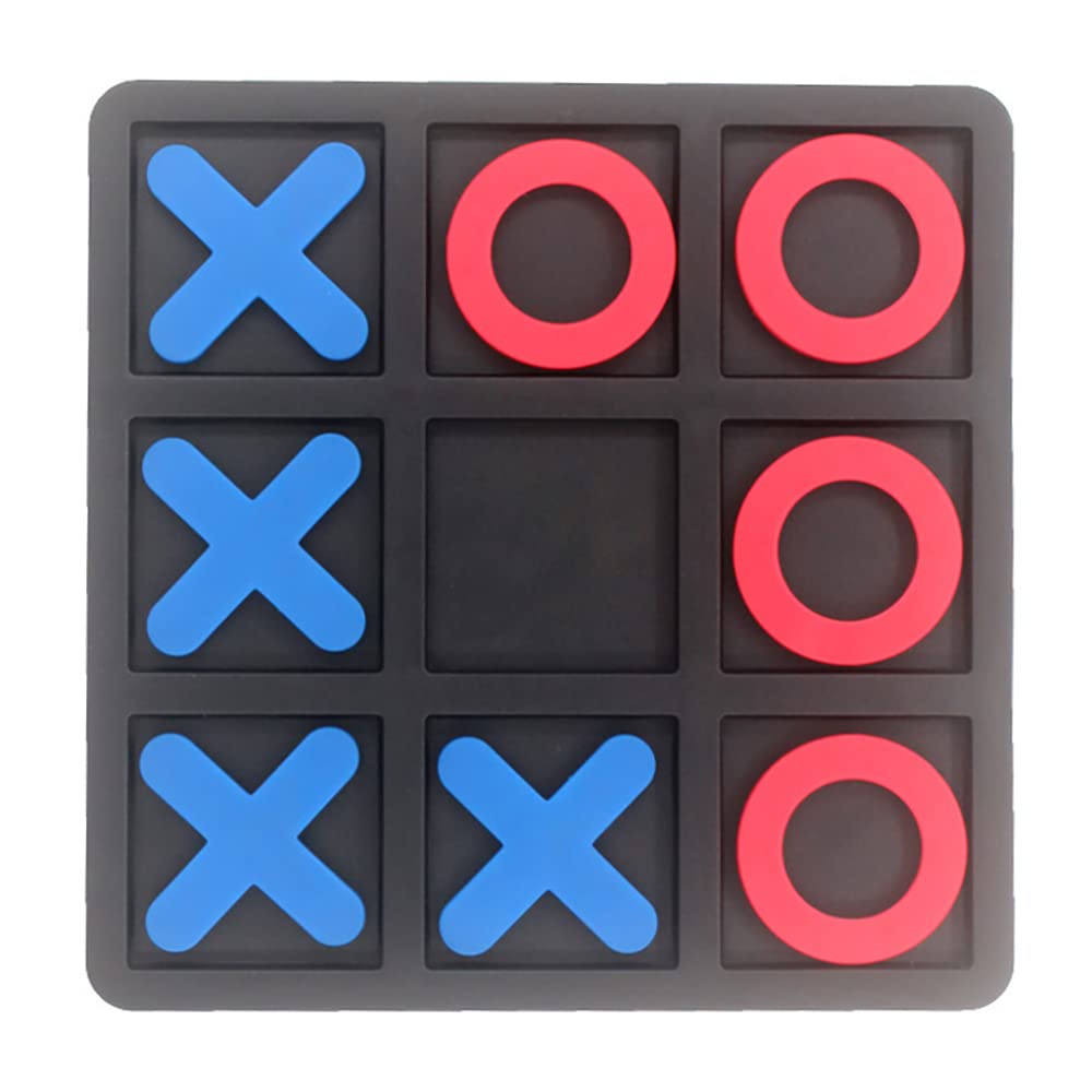 zeyce Tic Tac Toe Brettspiel, Tic Tac Toe Familienspiel, Klassisches Brettspiel, Klassisches Familienspiel, Tic Tac Toe Spiel für Kinder, Tic Tac Toe Spiel aus Kunststoff, Brettgröße 15 x 15 cm