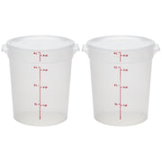 Cambro Food Storage Containers with Lids (BPA-Free) - 4 Quart Food Storage Container (2 Pack)