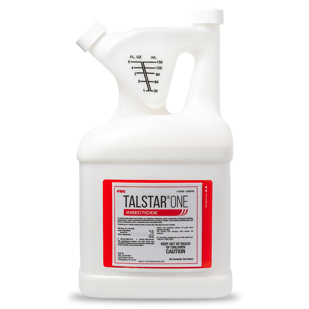 Talstar One (Bifenthrin 7.9%), Water-Based - Controls 75+ Indoor & Outdoor Pests, EPA-Approved, Yields 32-320 Gal