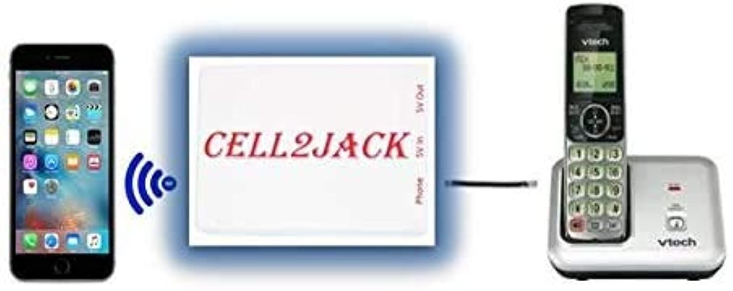 CELL2JACK - محول الهاتف الخلوي إلى الهاتف المنزلي، أجرِ واستقبل مكالمات الهاتف الخلوي على هاتفك الأرضي مجانًا - محطة توصيل الهاتف الخلوي إلى الهاتف الأرضي - محول من الخلوي إلى الأرضي