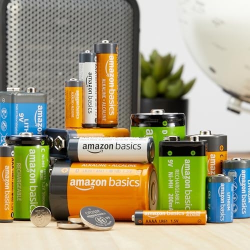 Basics 24 Count AA & AAA High-Performance Alkaline Batteries Value Pack - 12 Double AA Batteries and 12 Triple AAA Batteries