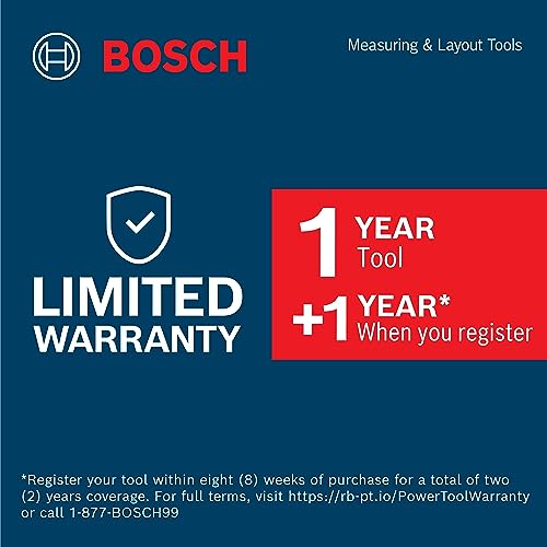 BOSCH GLL50-20 50 Ft Self-Leveling Cross-Line Laser, Includes Integrated Magnetic Mount & 2 AA Batteries