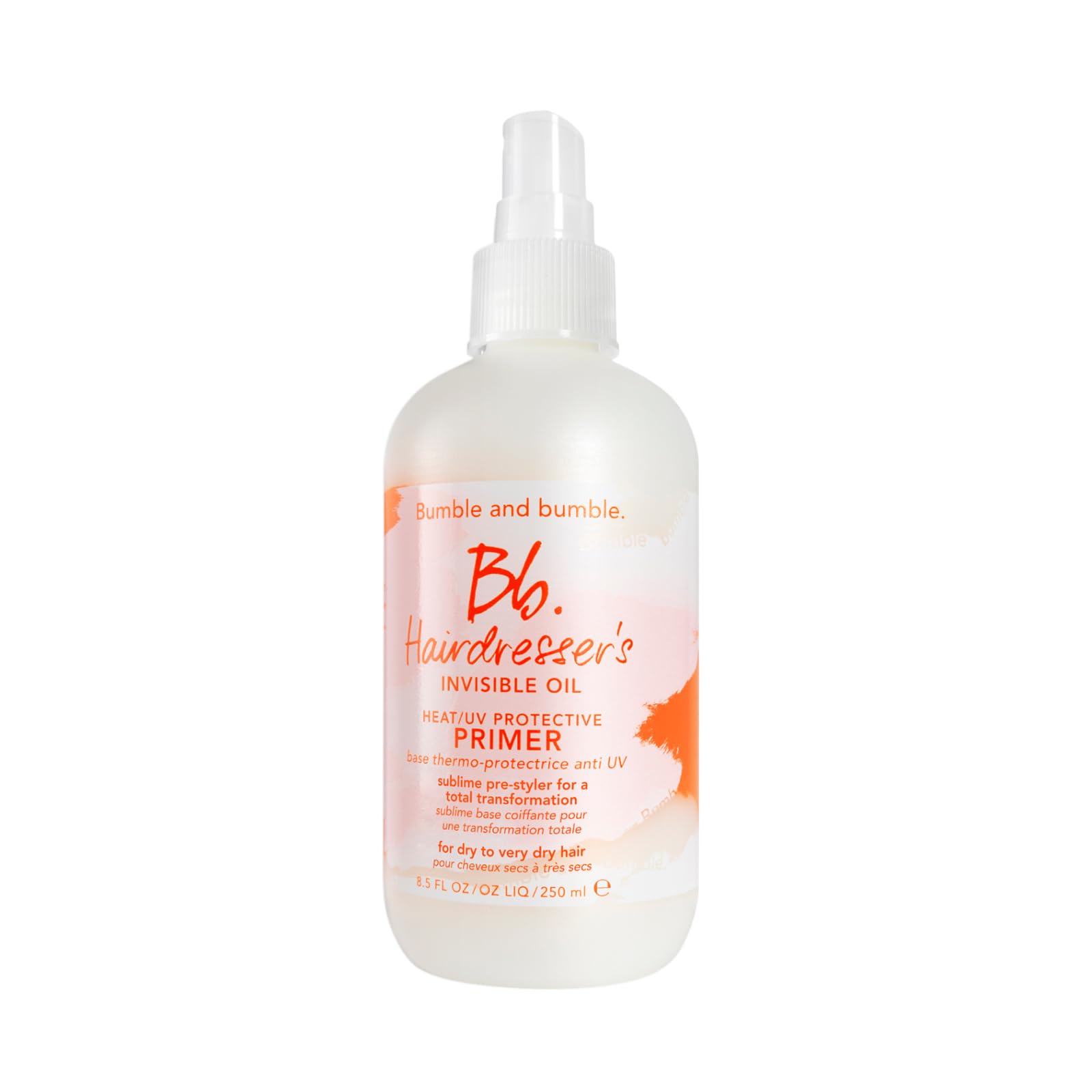 Bumble and bumble. Hairdresser's Invisible Oil Heat/UV Protection Leave-In Conditioner Haarprimer | Feuchtigkeitsspendend, Anti-Frizz, Farbschutz | Glatt, Lockig | Mit Arganöl + Kokosnussöl, 250 ml