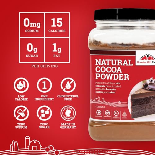 Hoosier Hill Farm Natural Cocoa Powder, 1LB (Pack of 1)