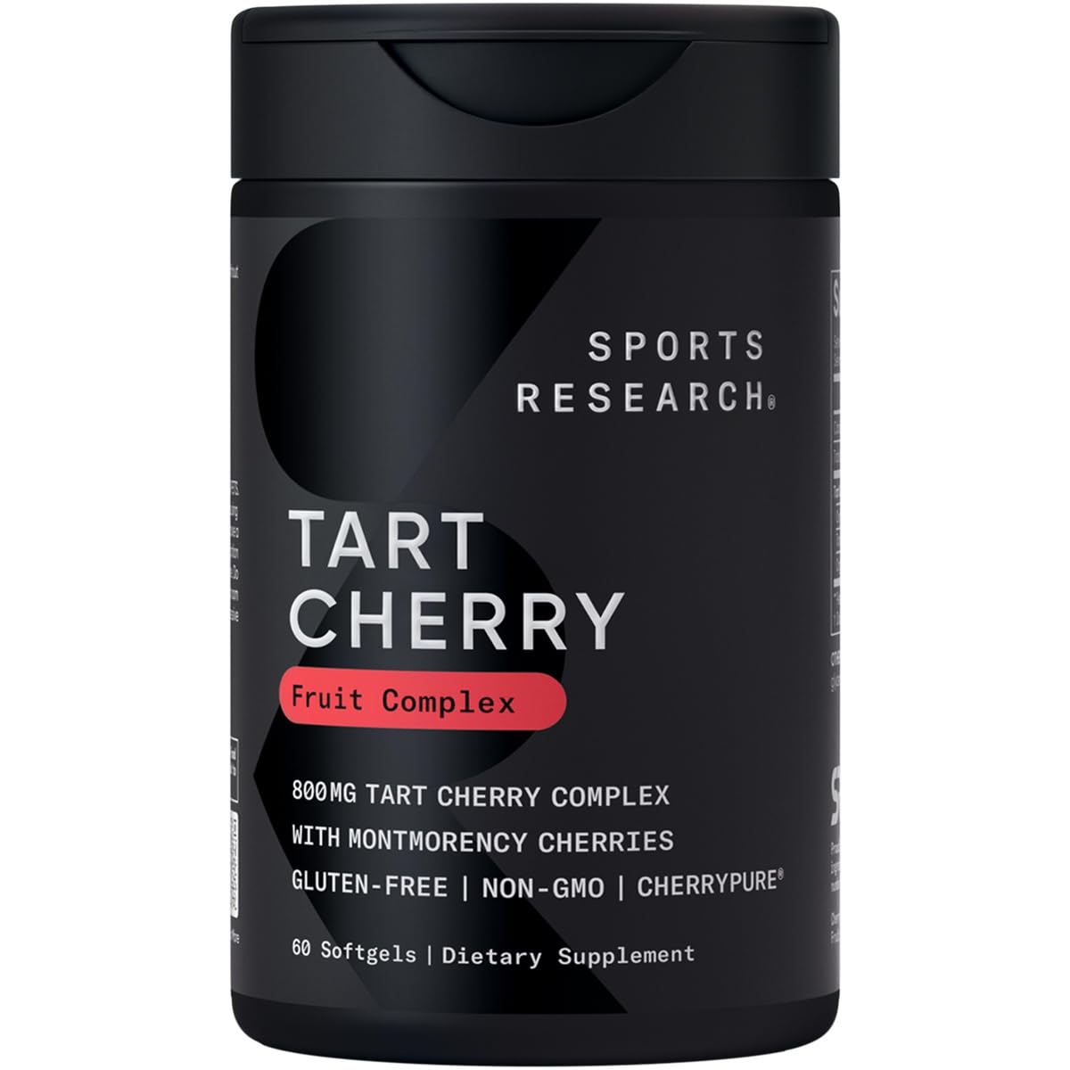 Sports Research Sauerkirsch-Kapseln – Hergestellt aus Montmorency-Sauerkirschen – GMO-frei & glutenfrei – 60 Flüssig-Softgels