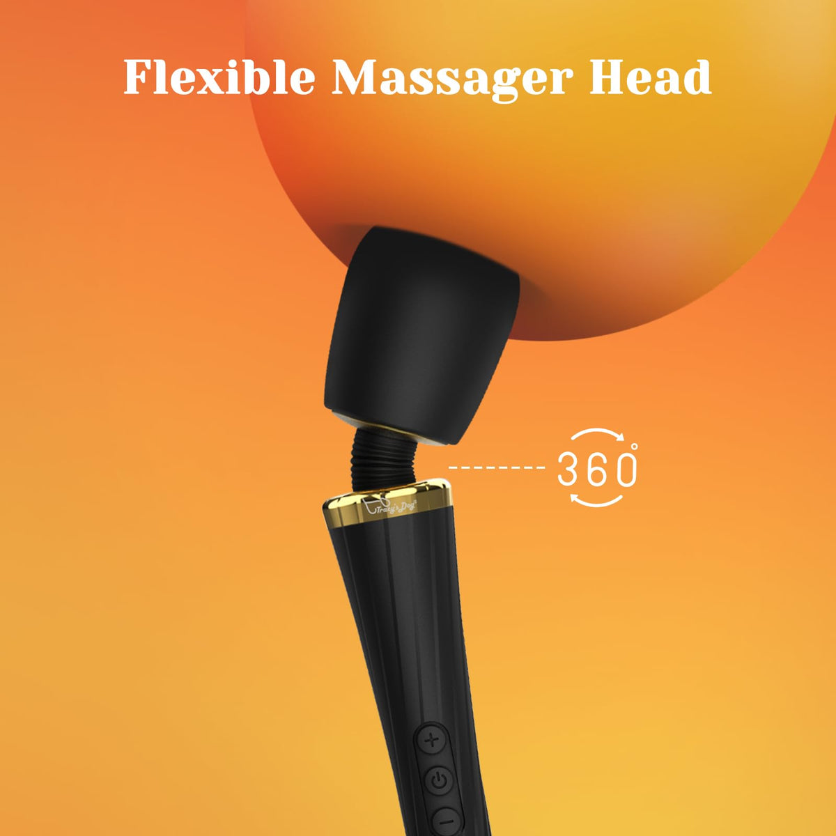 Tracy's Dog Wand Vibrator Kit for Couples, Powerful Cordless Vibrating Wand with 3 Attachments for Clitoral, G-Spot & Anal Stimulation, 5 Vibration Modes & 3 Speeds, Adult Sex Toys for Women & Partner