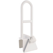 Vaunn Medical Adjustable Bathtub Safety Rail Shower Grab Bar Handle, Stainless Steel, White