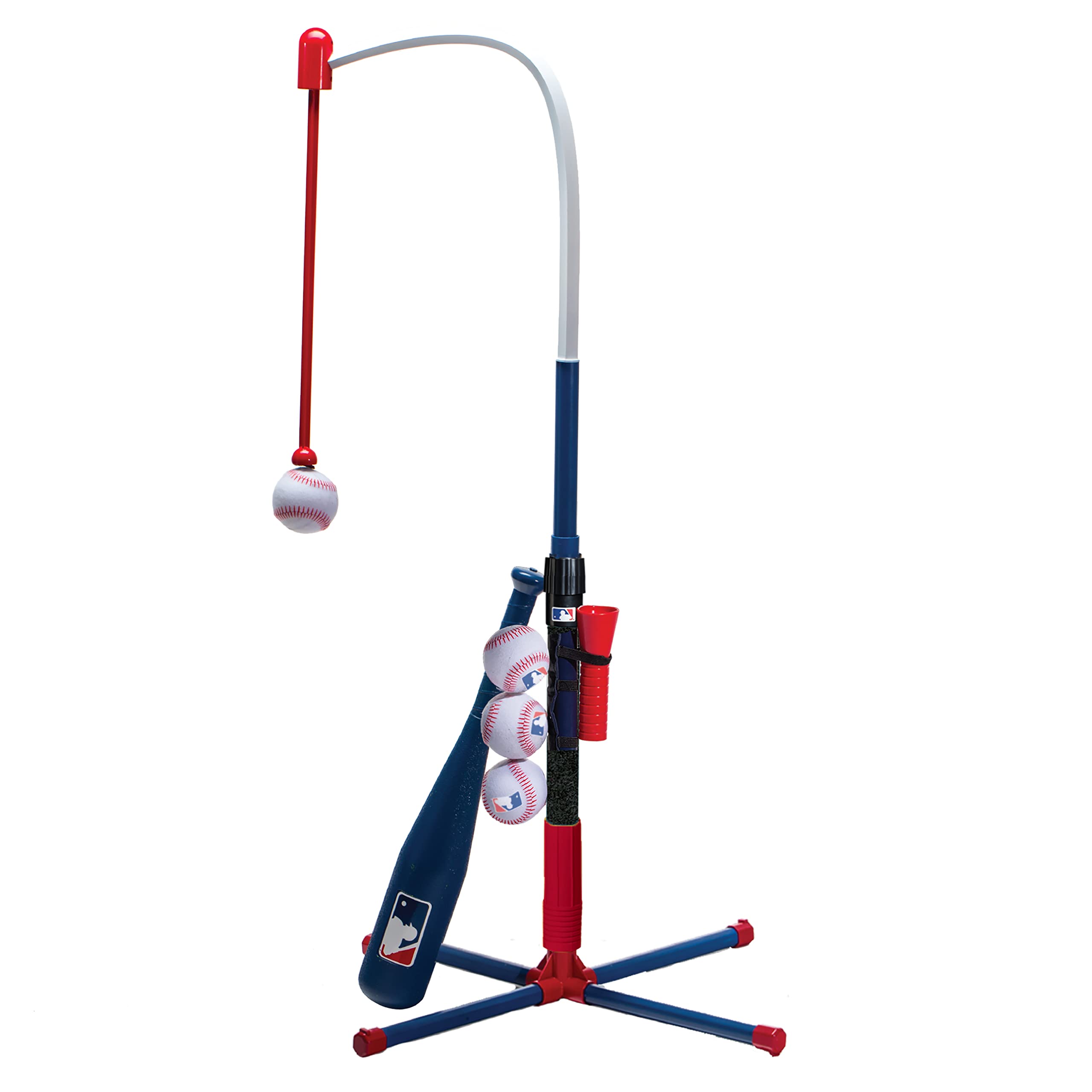 Franklin Sports Kinder-Schlag-Tee – MLB 2-in-1 Grow-with-Me – Verstellbarer Schlag-Tee für Jugendliche – Perfekt für Teeball und Baseball, Multi