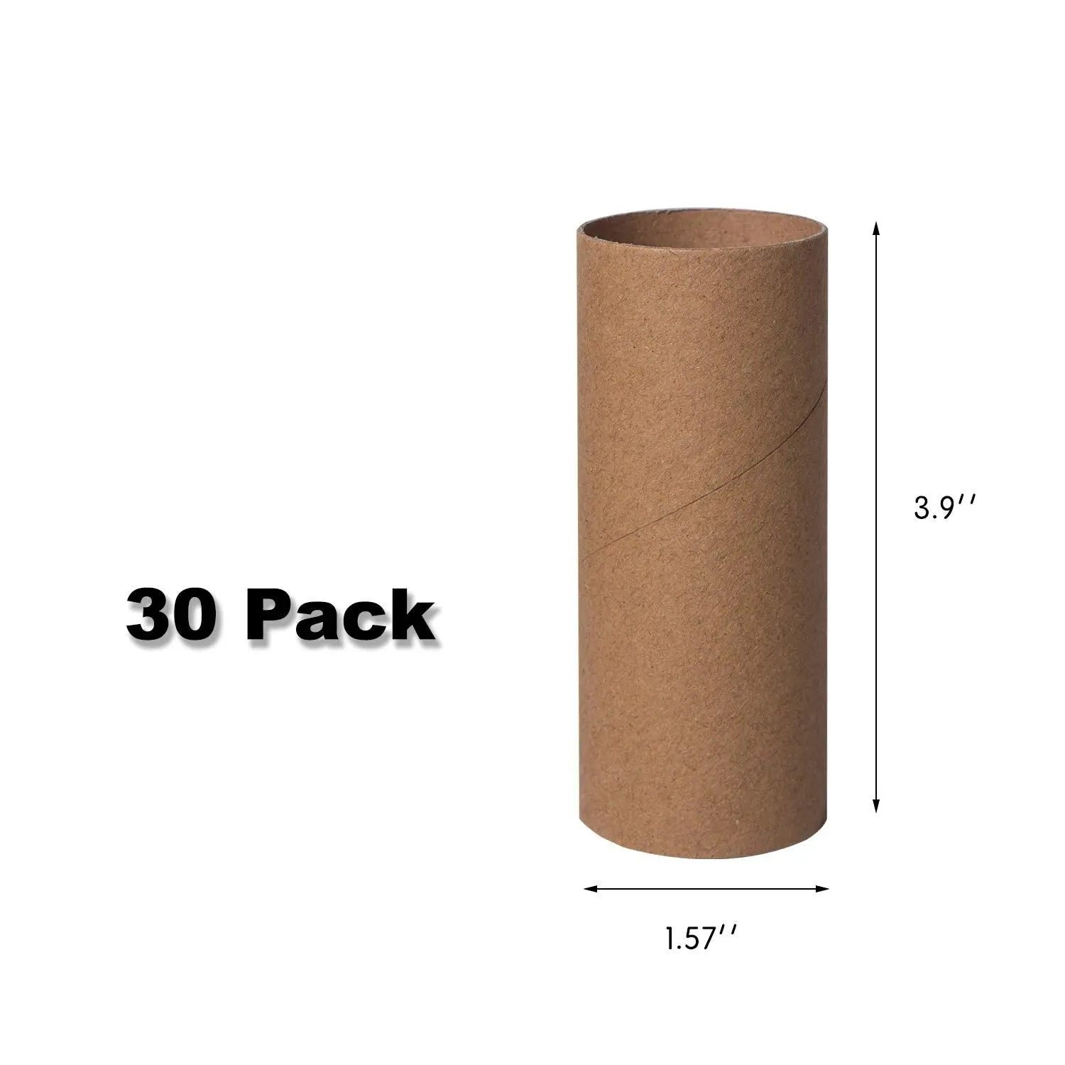 30 Pack Craft Rolls - Thick Cardboard Tubes for Crafts - Round Tubes - Cardboard Tubes For Crafts - Craft Tubes - Craft Round Tubes - Paper Tube for Crafts - 1.57 x 3.9 inches - Brown