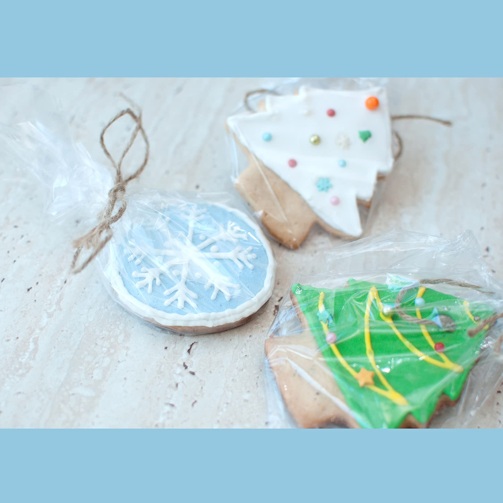 Yotelab Cellophane Treat Bags, Small 4x6 Inches Cellophane Bags With Twist Ties,100 Pcs