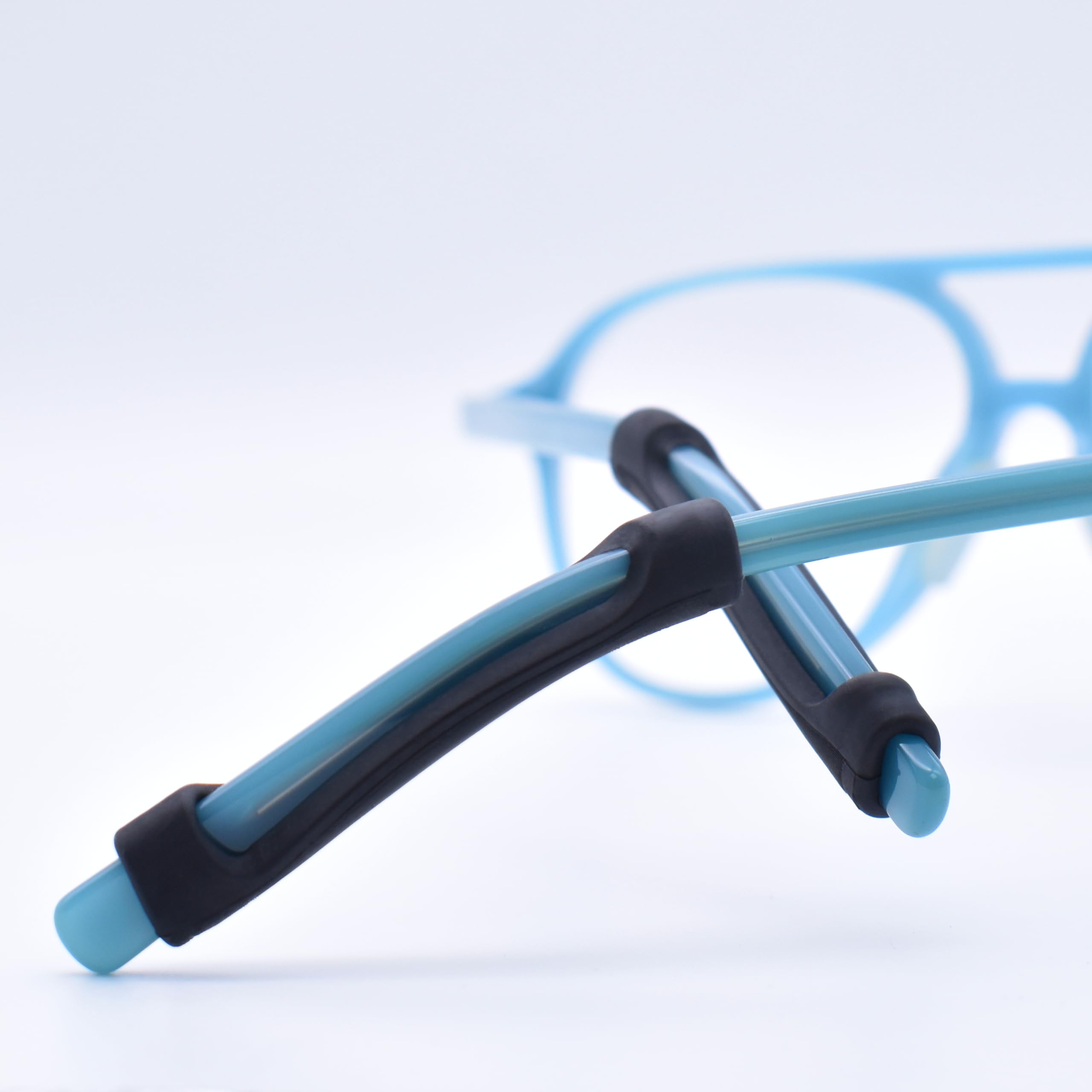 Setex Gecko Grip Temple Tip Grips for Glasses, (2 Black Pairs) USA Made, Innovative Microstructured Fibers Tips, 49mm Length & 7mm Width