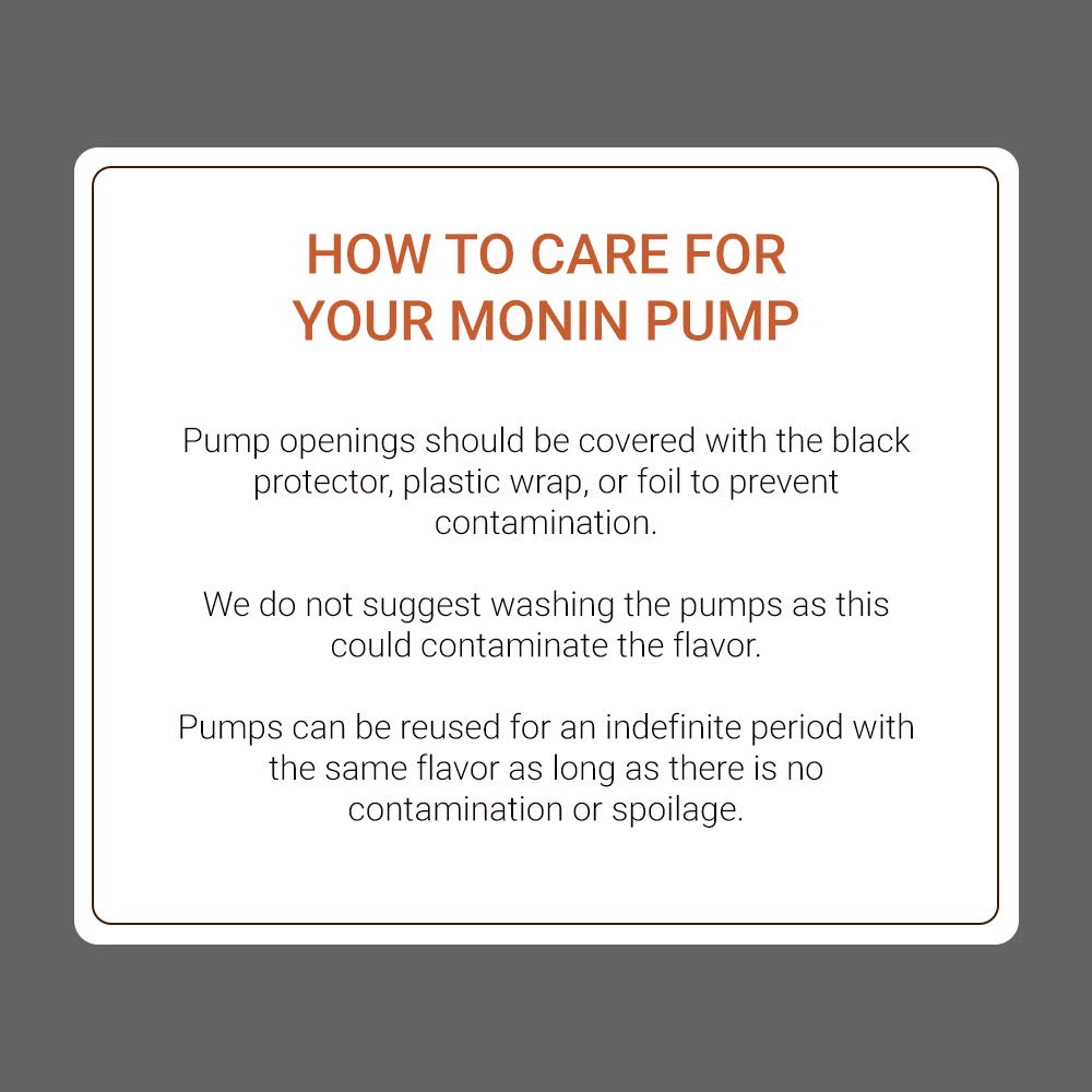 Monin - Syrup Pump, Exclusively for 750ml (25.4 fl oz) Glass Bottles | Mess-Free Dispensing + Tip Cover Included (White)