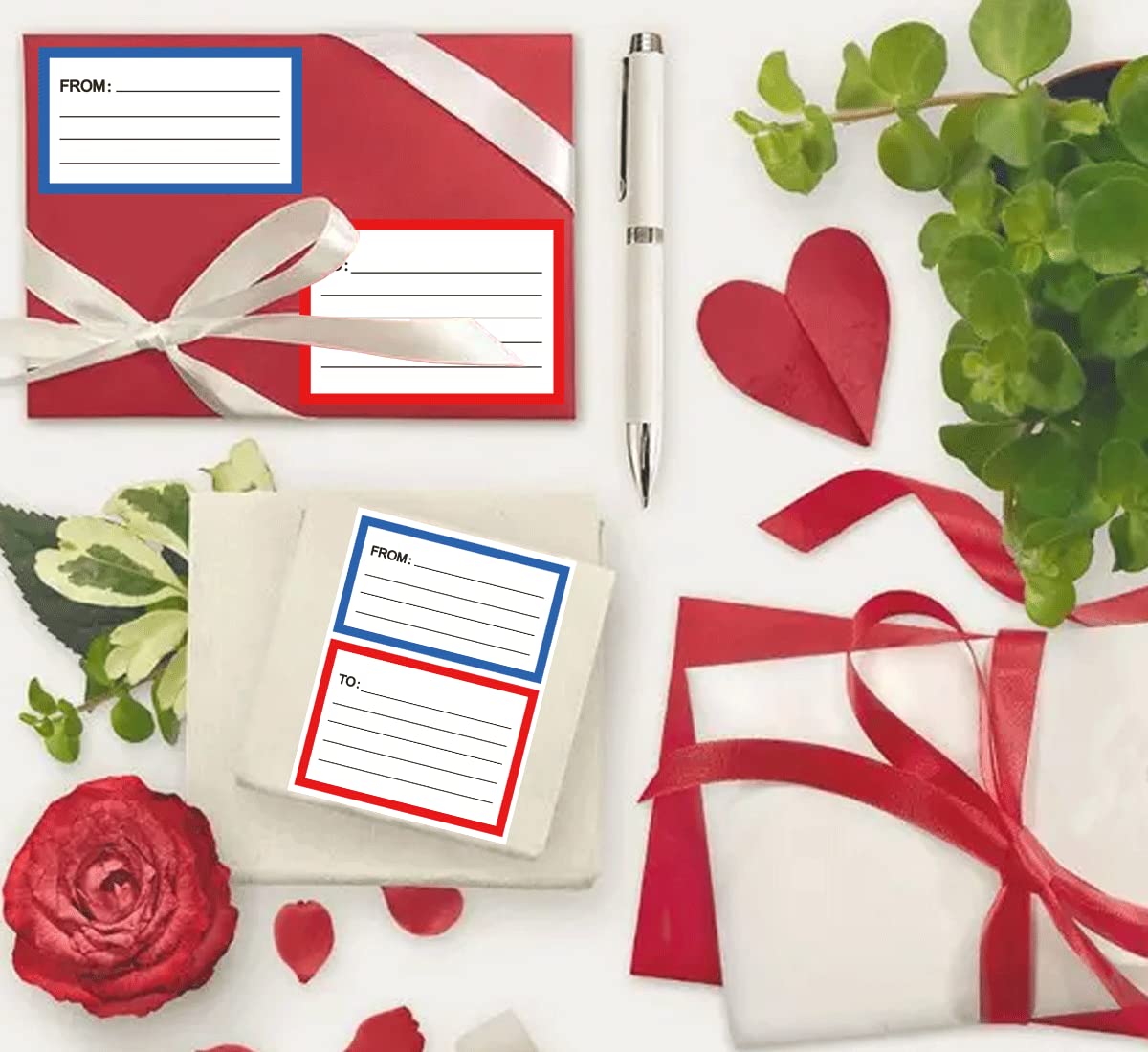 to from Return Address Mailing Labels 120 Pcs Blank Mail Shipping Label Postage Guaranteed Stickers 3.5 x 4.5 Inch Self Adhesive Handwriting to/from Address Tags Sticker for Package School,Home,Office
