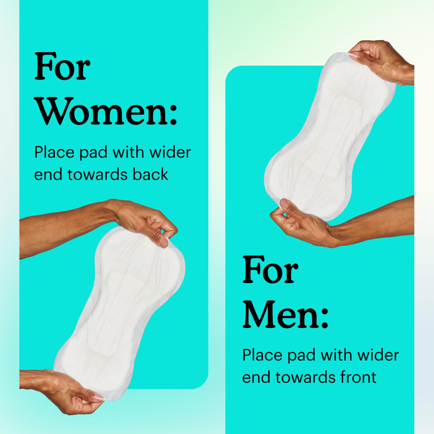 Because Premium Incontinence Booster Pads for Men and Women, Adds Extra Absorbency to Adult Diapers, Super Soft, Adhesive Strip Backing, Unisex, 22 Count
