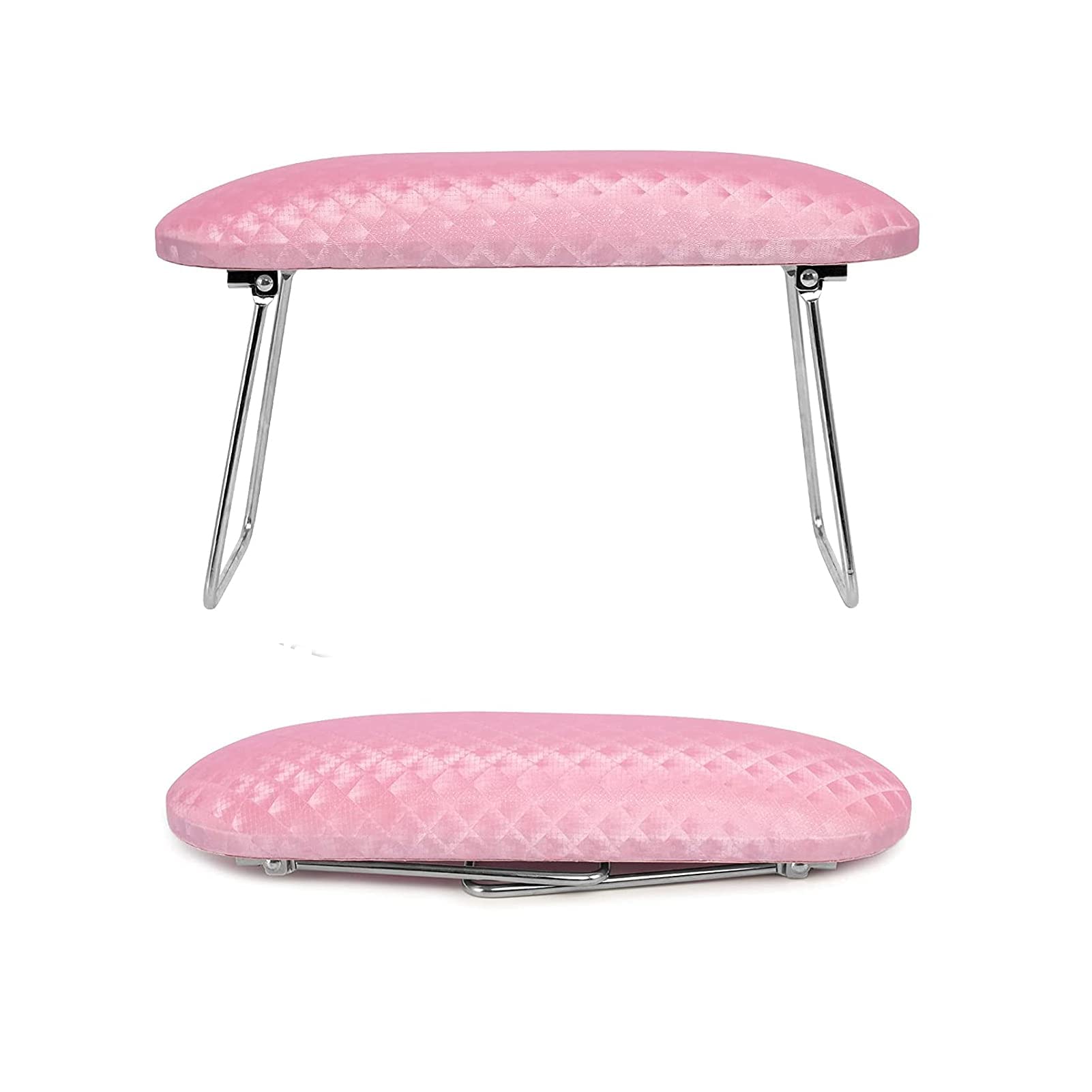 krofaue Nail Arm Rest,Professional Microfiber Leather Nail Hand Rest Stand Arm Rest for Acrylic Nails Cushion Hand Holder with Non-slip - Nail Technician Use Must Have(Pink)