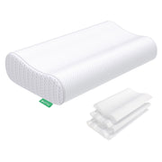 UTTU Cervical Pillow for Neck Strain Relief, Memory Foam Neck Pillow for Sleeping, Adjustable Orthopedic Sandwich Pillow, Contour Cooling for Side Back Stomach Sleeper, Queen(23.6"×14"×4.7"/3.9")