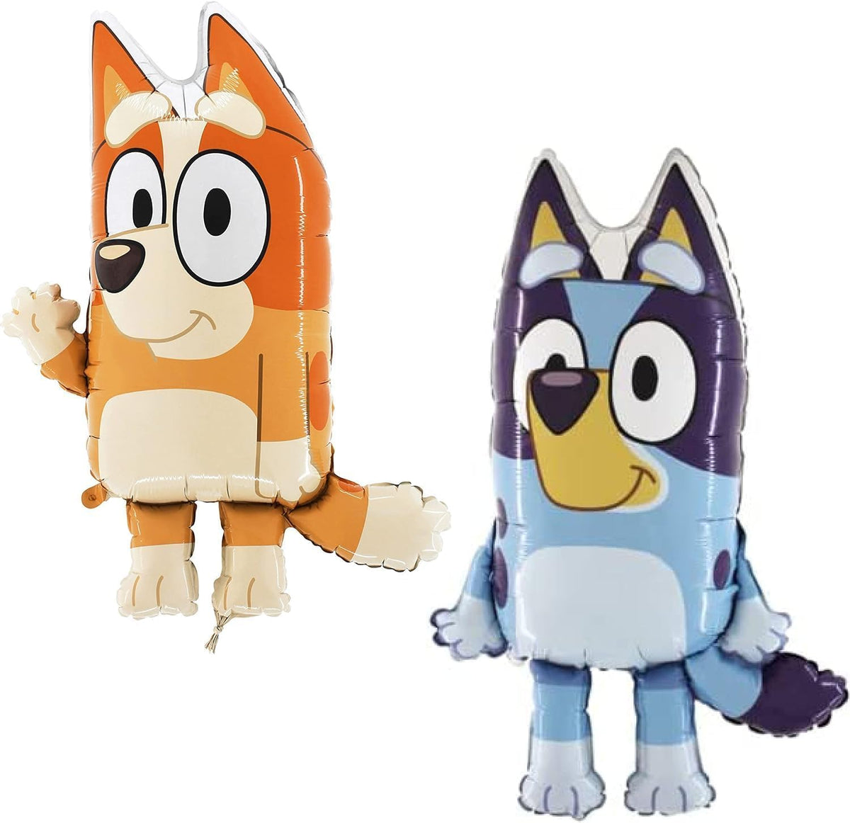 Toyland 2er-Pack 32-Zoll Bluey Folienballons - 1 x Bluey & 1 x Bingo geformter Charakter-Folienballon