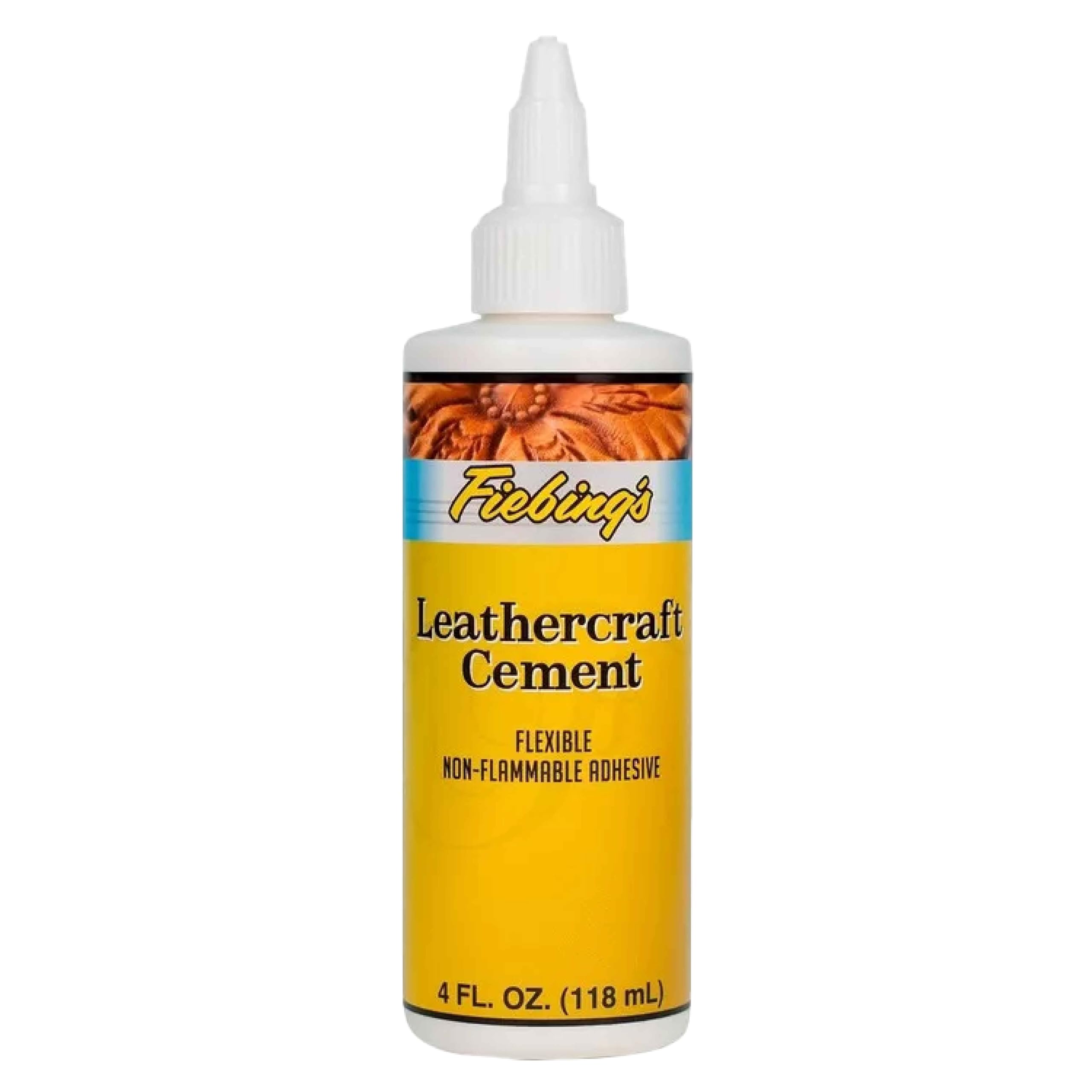 Fiebing's Leathercraft Cement - 4 oz Lederkleber - Schnell trocknend, hohe Festigkeit, flexibel, dauerhafte Lederreparatur für Jacken, Schuhe, Möbel, Handtaschen - Ungiftig & nicht brennbar