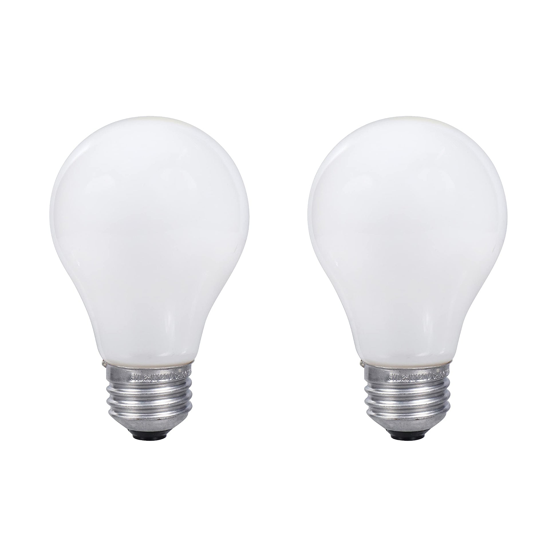 SYLVANIA Incandescent Light Bulb, 25W A19, Dimmable, Medium Base, 160 Lumens, 2850K, Soft White - 2 Count(Pack of 1)(10562)