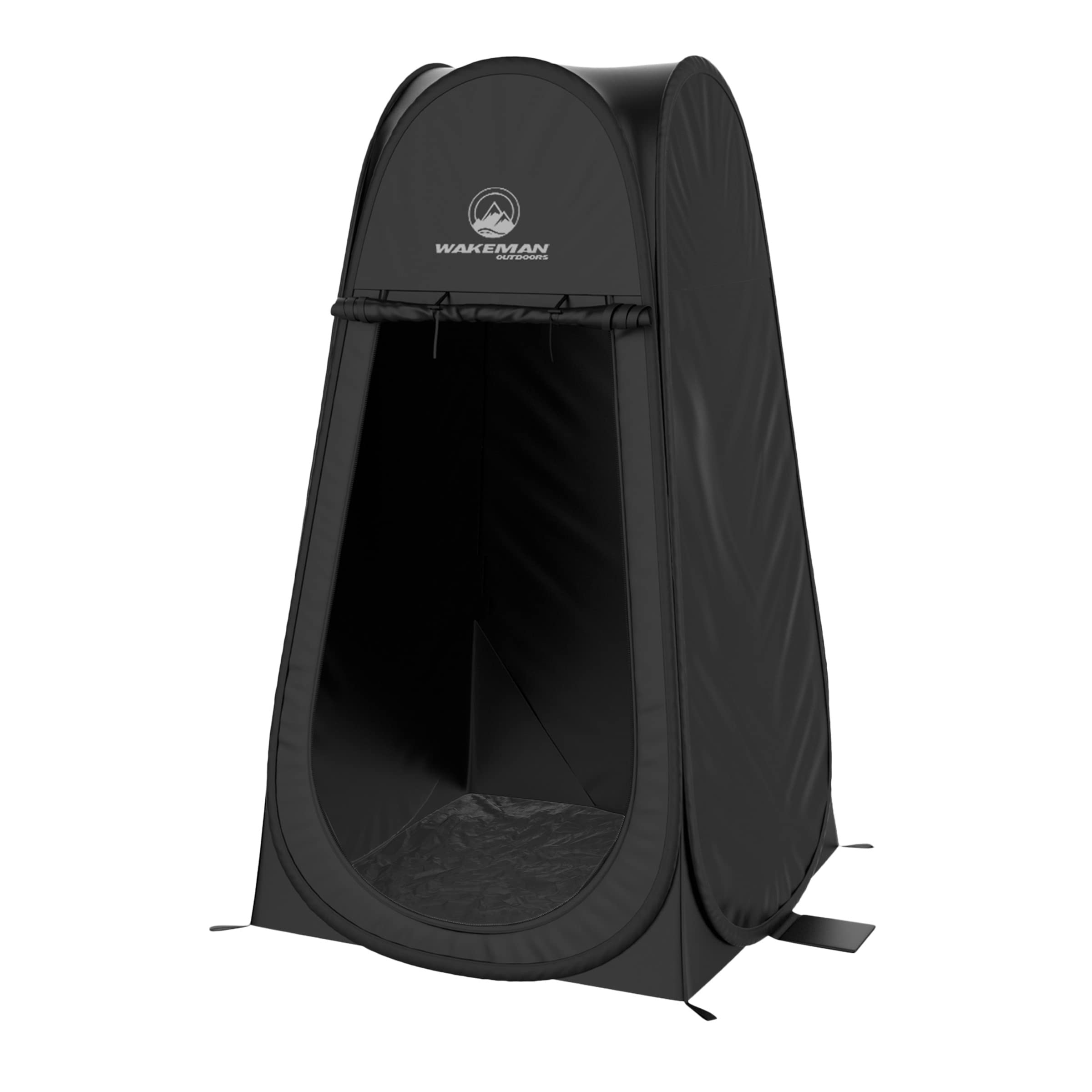 Pop-Up-Zelt – Sichtschutz-Duschzelt, Umkleidekabine oder tragbare Toilettenkabine mit Tragetasche für Camping, Strand oder Heckklappe von Wakeman Outdoors (Schwarz)