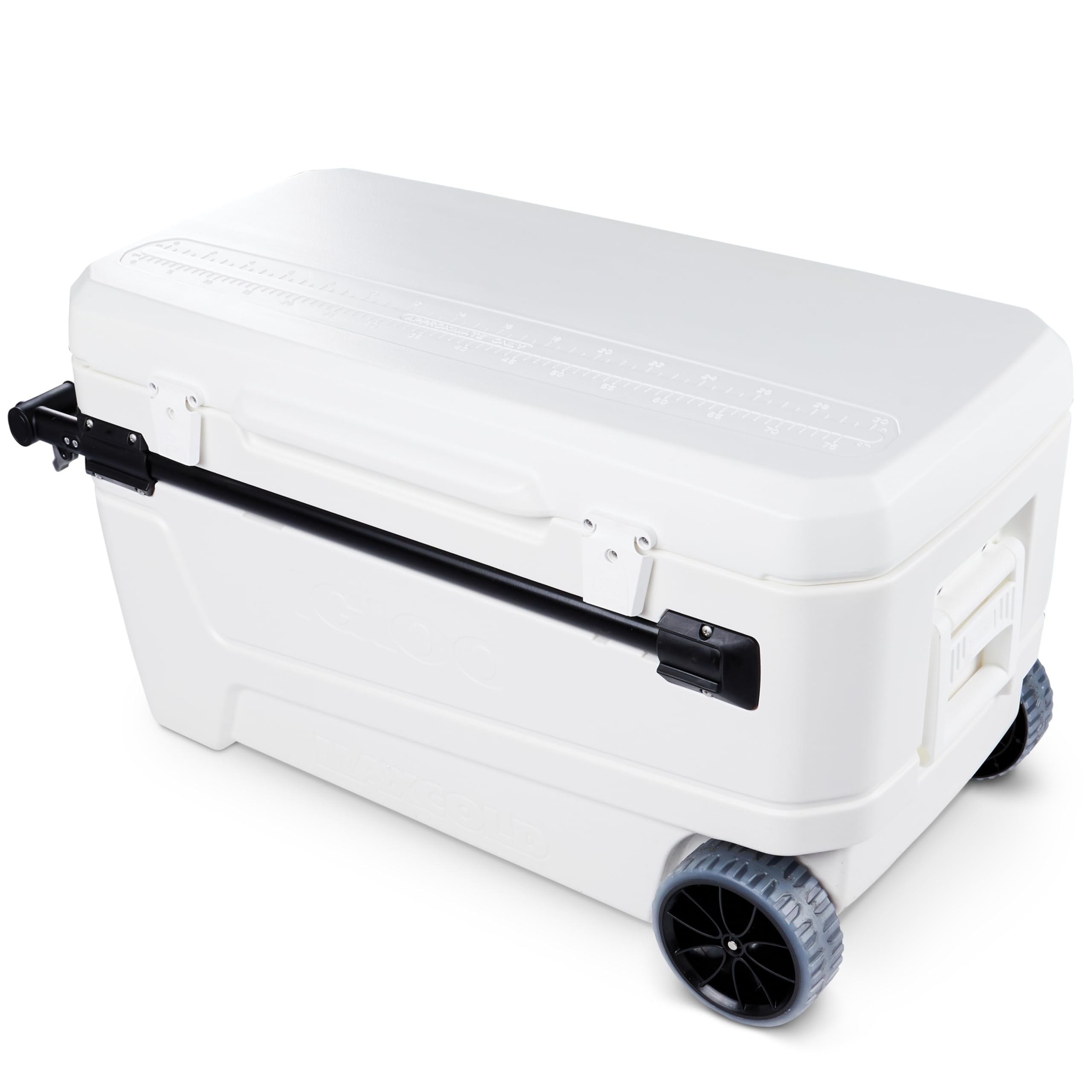 Igloo MaxCold Glide Coolers 110 QT, Insulated Portable Rolling Cooler with Soft Ride Wheels, 168 Can Capacity, Leak-Proof, 5-day Ice Retention